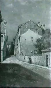 Strasse In Segovia Bei Mondschein