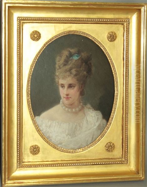 Portrait Einer Dame Mit Perlkette - view 1