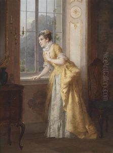 Junge Dame Am Fenster by Otto Erdmann