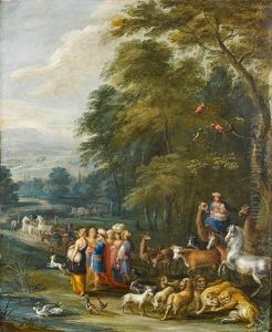 Noah Gathering The Animals by Engelbert Ergo