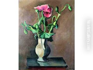 Fleurs Au Vase Blanc