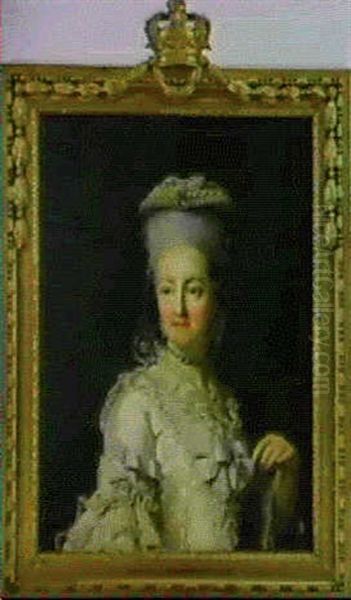 Portraet Af Dronning Juliane Marie, Brystbillede - view 1