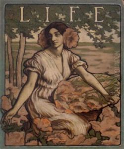 Life Magazine Cover, Woman Amongst The Flowers by David Ericson