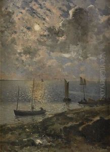Bretagniska Fiskebatar I Mansken by Johan Ericson