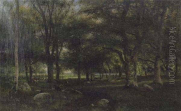 Cattle In A Wood - view 1
