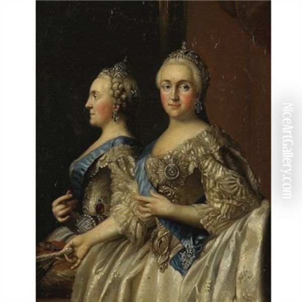 Portrait Of Catherine Ii In Front Of A Mirror - view 1