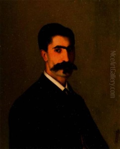 Portrait Of Man With Mustache - view 1