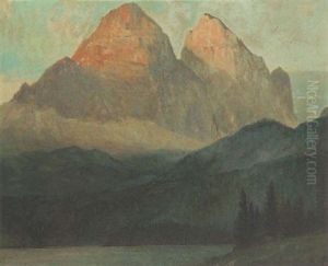 Gebirgslandschaft by Franz Erler