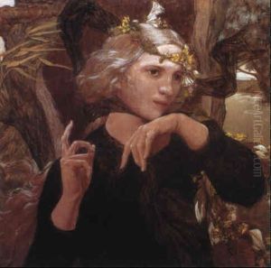 Femme Au Voile Noir by Fritz Erler