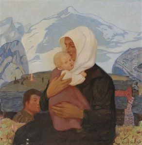 Mutter Mit Kind by Erich Erler-Samedan