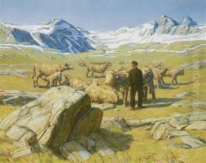 Spring In The Alps by Erich Erler-Samedan
