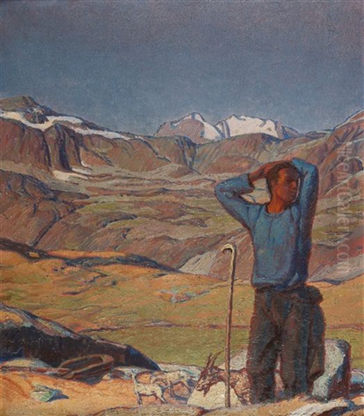 Juni - Morgen(ziegenhirte In Engadiner Landschaft) - view 1