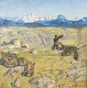 Goatherd In The Alps