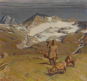Letzter Schnee by Erich Erler-Samedan