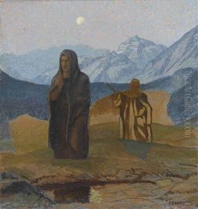 Abendgebet.(?) by Erich Erler-Samedan