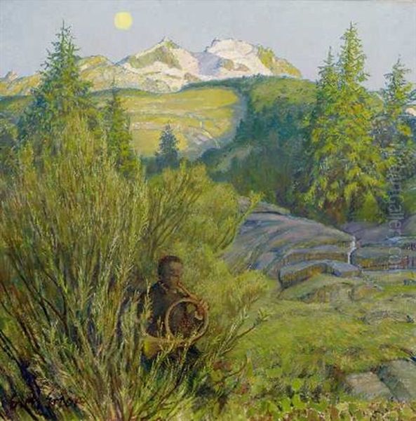 Hornblaser Im Hochgebirge - view 1