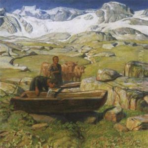 An Der Viehtranke by Erich Erler-Samedan