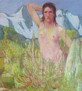 Fruhling Im Engadin by Erich Erler-Samedan