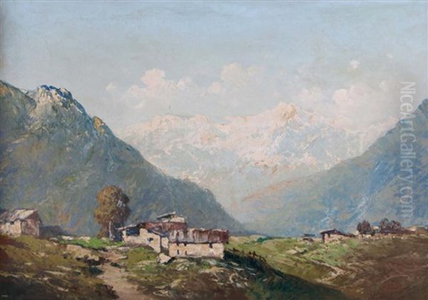 Paesaggio Montano Con Villagio - view 1