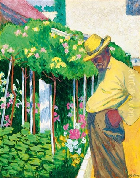 In The Flower Garden (the Gardener), C. 1910 - view 1