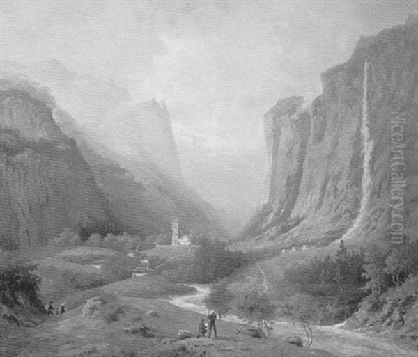 Schaubachtal Mit Bachlauf Und Wasserfall - view 1