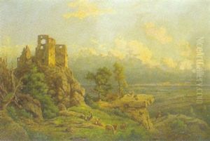 Ruinen In Abendstimmung