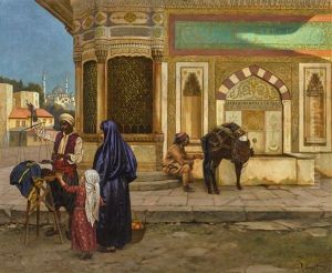 The Fountain Of Ahmed Iii, Constantinople by Rudolf Ernst