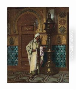 Tending The Lamp by Rudolf Ernst
