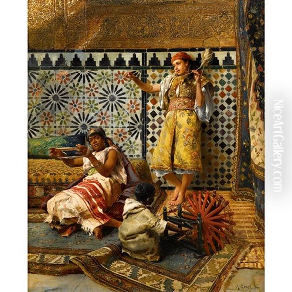 Spinning Yarn In The Harem - view 1