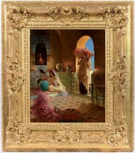 La Cueillette Des Roses by Rudolf Ernst