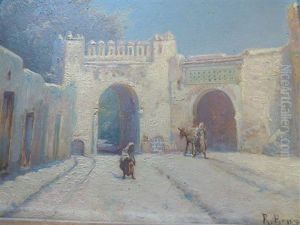 Porte De Fortification Avec Personnages