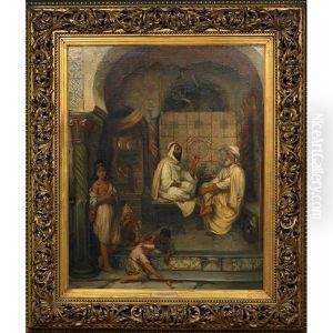 An Eastern Bazaar by Rudolf Ernst