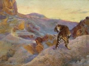 Tiger In The Mountains by Rudolf Ernst
