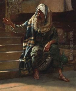 L'arrivee Au Temple by Rudolf Ernst