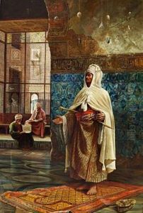 An Arab Praying In The Mosque