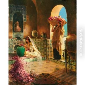 La Cueillette Des Roses by Rudolf Ernst