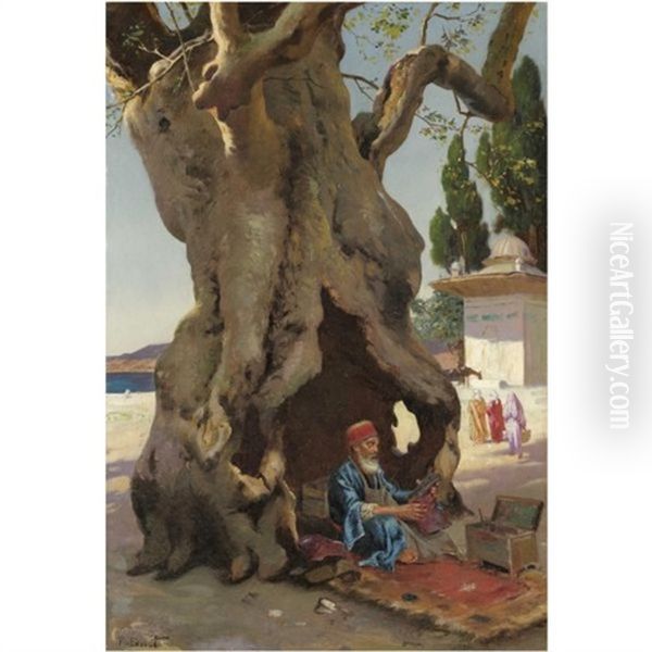 Cobbler In The Shade Of A Baobab Tree - view 1