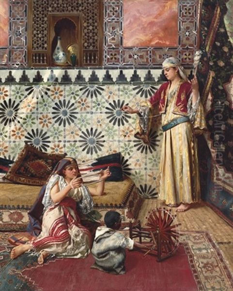 Spinning Yarn In The Harem - view 1