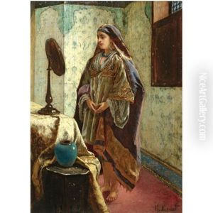 Odalisque In Her Boudoir by Rudolf Ernst