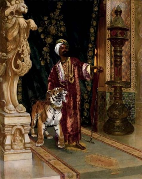 A Sultan With A Tiger - view 1