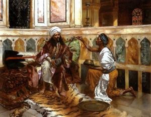 Le Fumeur De Narghile Au Palais by Rudolf Ernst