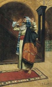 An Elder At Prayer by Rudolf Ernst