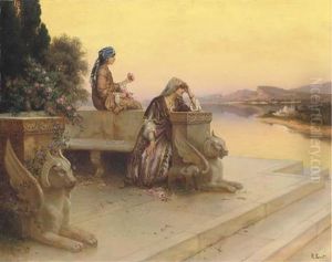 Jeunes Femmes Sur La Terrasse by Rudolf Ernst