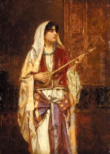 The Mandolin Player by Rudolf Ernst