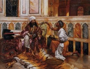 Preparing The Hookah by Rudolf Ernst