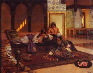 La Partie De Cartes by Rudolf Ernst