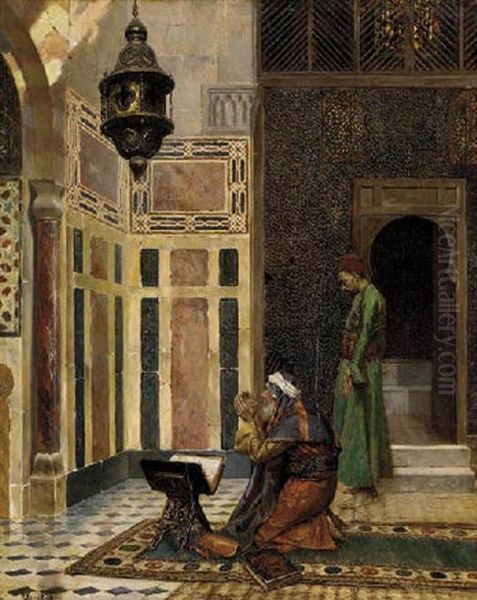 Prayer In The Mosque by Rudolf Ernst
