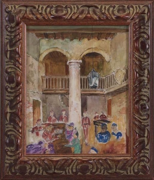 Room Interior With Figures - view 1