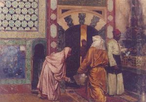 Leaving The Hammam by Rudolf Ernst