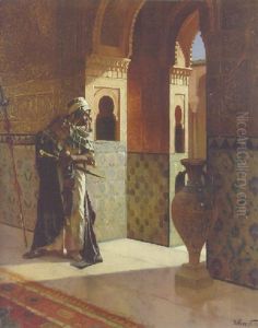 The Moorish Guard, The Alhambra by Rudolf Ernst